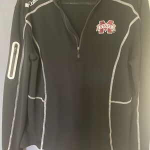 Columbia jacket Mississippi State logo halfzip medium EUC like new smoke free